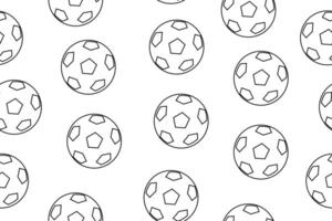 Football pattern. Seamless pattern with soccer balls in doodle style. vector