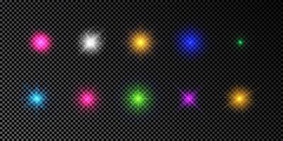 Light effect of lens flare vector