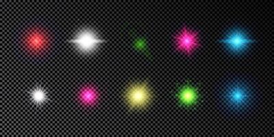 Light effect of lens flare vector