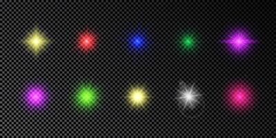 Light effect of lens flare vector