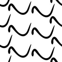 Seamless pattern with sketch squiggle vector