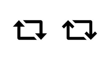 Repeat button icon in generic style. Retweet arrow sign symbol vector