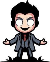 a cartoon character with a suit and tie vector