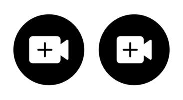 Add content icon on black circle vector