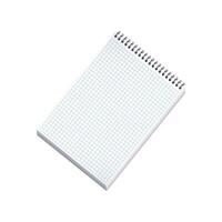 Realistic ruled notepad with dog ear, turned-up corner vector