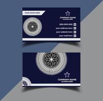 premium unique business card template vector