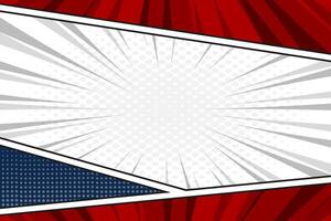 Empty comic frame background design template vector