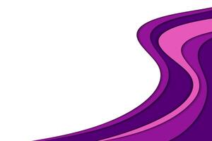 Purple abstract flowing background papercut concept design vector