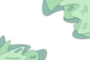 Abstract layered papercut style background design vector