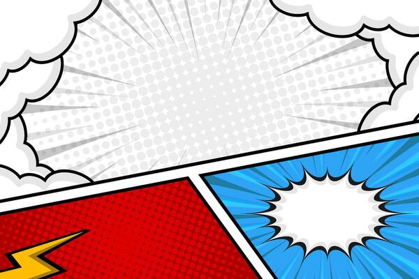 Empty comic page border background design template