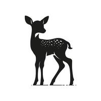 Hand drawn animal silhouette illustration vector