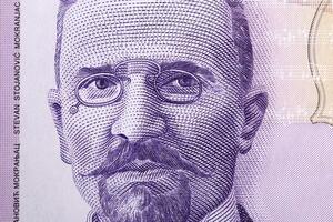 Stevan Mokranjac a closeup portrait from Serbian money photo