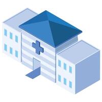 Isometric Hospital Building vector