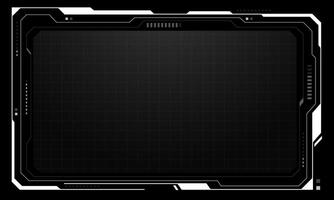 Hud frames white grey user interface elements design modern technology futuristic control panel screen digital hologram window gaming menu touching cyber monitor set on black background vector