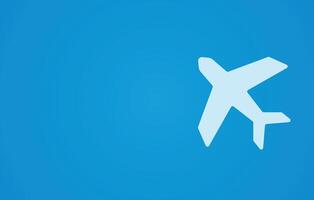 plane in the sky blue background design template vector