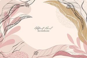 Abstract botanical art background with tropical leaves vector