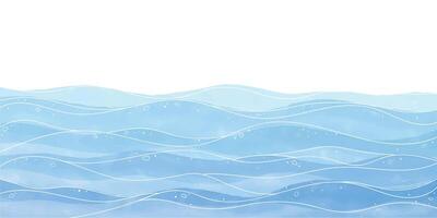 Ocean wave curve line background vector
