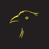 silhouette illustration of a parrot. simple design vector