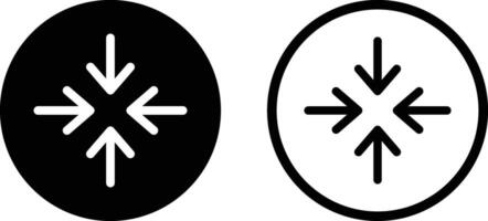 Change size icon set in two styles . Customize icon . Meeting point icon vector