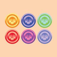 Flat cartoon coins rotation frames for web, game or app interface. Golden, silver and bronze. Modern game art illustration. vector