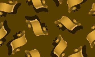 Seamless pattern yellow ribbon isolated on dark background. vector