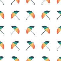 Seamless illustration with umbrella on white background. Design for fabric, textile, wrapping paper vector
