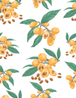Loquat pattern for fabric and textile print png