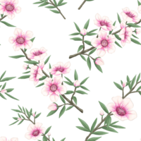 manuka kanuka pattern for fabric and textile print png