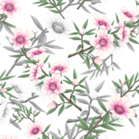 manuka kanuka pattern for fabric and textile print png