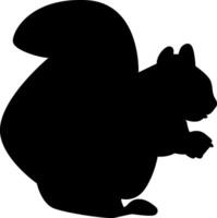 silhouette of a squirrel vector