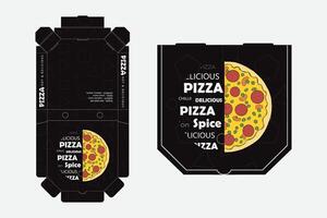 Pizza Box Design, Pizza Packaging Design, Pizza Box Design Template, Ready For Print. vector
