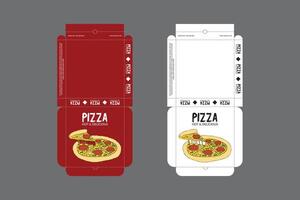 Pizza Box Design, Pizza Packaging Design, Pizza Box Design Template, Ready For Print. vector