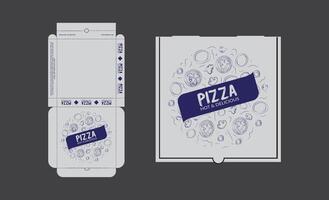 Pizza Box Design, Pizza Packaging Design, Pizza Box Design Template, Ready For Print. vector