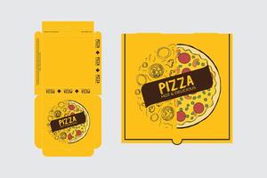 Pizza Box Design, Pizza Packaging Design, Pizza Box Design Template, Ready For Print. vector