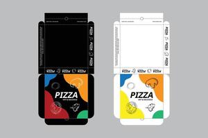 Pizza Box Design, Pizza Packaging Design, Pizza Box Design Template, Ready For Print. vector
