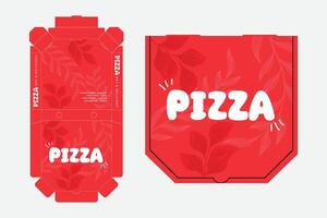 Pizza Box Design, Pizza Packaging Design, Pizza Box Design Template, Ready For Print. vector