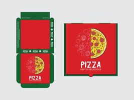 Pizza Box Design, Pizza Packaging Design, Pizza Box Design Template, Ready For Print. vector