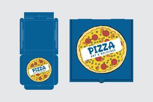 Pizza Box Design, Pizza Packaging Design, Pizza Box Design Template, Ready For Print. vector