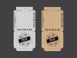 Pizza Box Design, Pizza Packaging Design, Pizza Box Design Template, Ready For Print. vector
