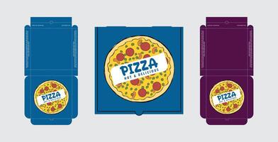 Pizza Box Design, Pizza Packaging Design, Pizza Box Design Template, Ready For Print. vector