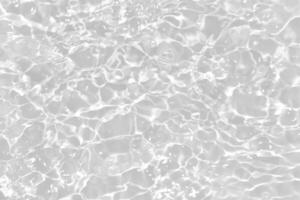 Blue water with ripples on the surface. Defocus blurred transparent blue colored clear calm water surface texture with splashes and bubbles. Water waves with shining pattern texture background. photo