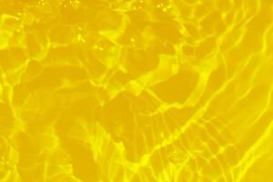 Blue water with ripples on the surface. Defocus blurred transparent blue colored clear calm water surface texture with splashes and bubbles. Water waves with shining pattern texture background. photo