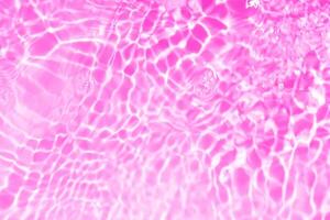 Blue water with ripples on the surface. Defocus blurred transparent blue colored clear calm water surface texture with splashes and bubbles. Water waves with shining pattern texture background. photo