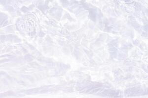 Bluewater waves on the surface ripples blurred. Defocus blurred transparent blue colored clear calm water surface texture with splash and bubbles. Water waves with shining pattern texture background. photo