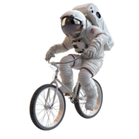 Astronaut riding a bicycle transparent background. png