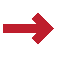 Red arrow, flat design arrow, arrows to mark in realistic style png