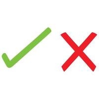check mark good and cross illustration vector