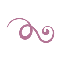 Curl calligraphy, Graphic line, Romantic pattern, Border. Design element in vintage style png