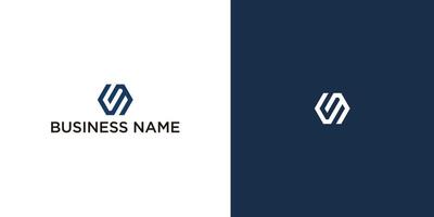 Alphabet letter CM MC monogram logo template Initial based minimal flat icon vector