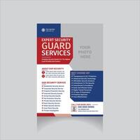 security guard flyer presentation layout vector
